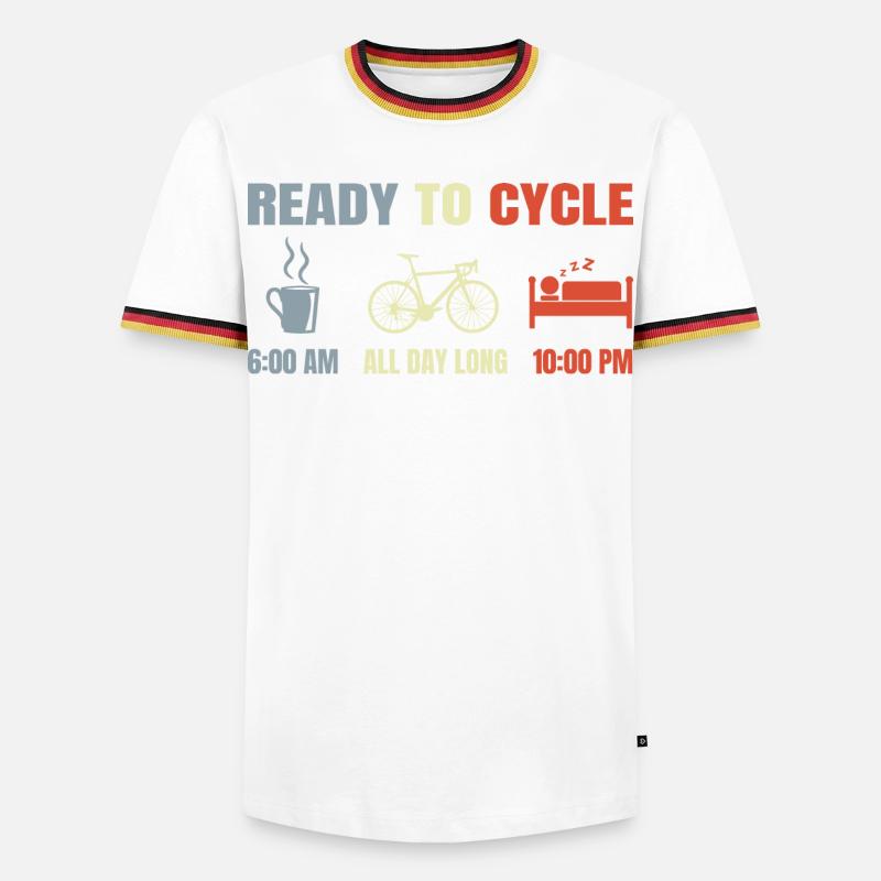 Cyclists schedule - Men's Ringer Shirt - white/tricolour