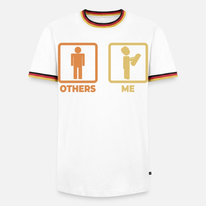 Architect Stick Figure - Men's Ringer Shirt - white/tricolour