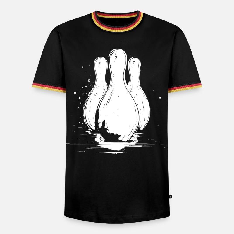 Bowling Graphics - Men's Ringer Shirt - black/tricolour