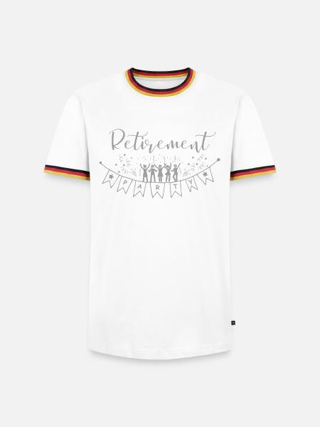 Happy Retirement Party Hello Pension. - Men's Ringer Shirt - white/tricolour