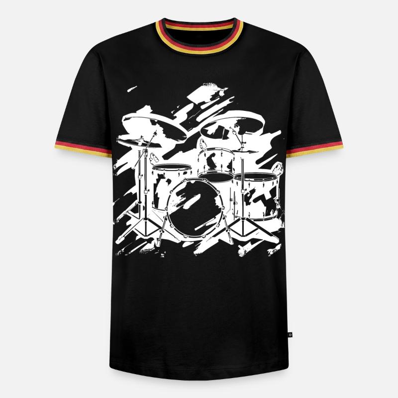 Percussion - Men's Ringer Shirt - black/tricolour