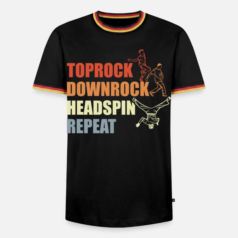 Breakdance Routine - Men's Ringer Shirt - black/tricolour