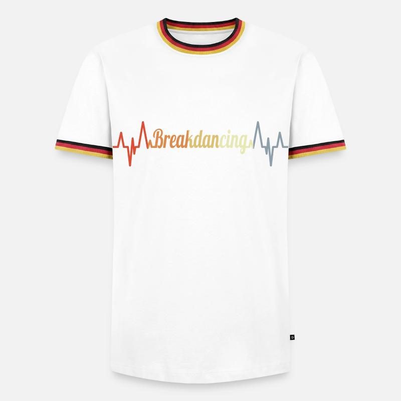 Breakdance Heart palpitations - Men's Ringer Shirt - white/tricolour