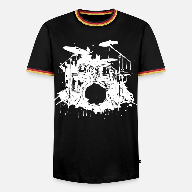 Drums Graphics - Men's Ringer Shirt - black/tricolour
