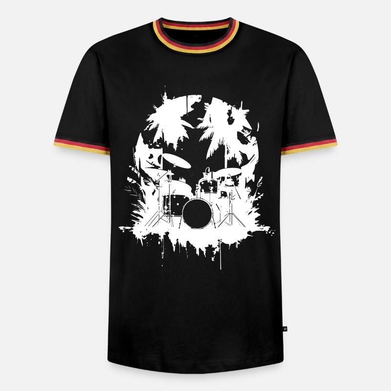 Drums Graphics - Men's Ringer Shirt - black/tricolour