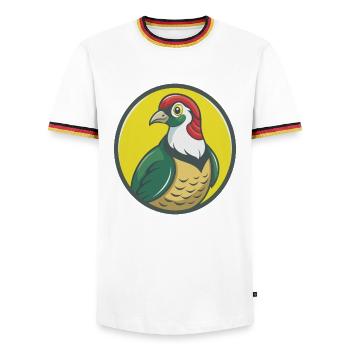 Rebhuhn Niedliche Kawaii Cartoon Clipart Haustier Tier - Männer Kontrast-T-Shirt - Weiß/Dreifarbig - Vorne - AI Model Female 172 light (172cm) & AI Model Male 185 light (185cm)