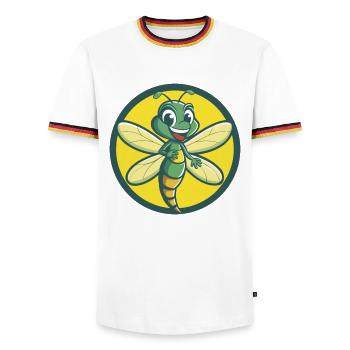 Libelle Niedliche Kawaii Cartoon Clipart Haustier Tier - Männer Kontrast-T-Shirt - Weiß/Dreifarbig - Vorne - AI Model Female 172 light (172cm) & AI Model Male 185 light (185cm)