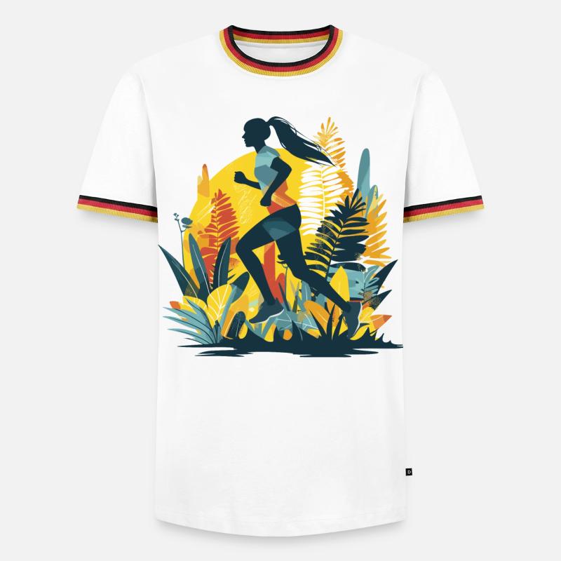 Runner Comic - Men's Ringer Shirt - white/tricolour