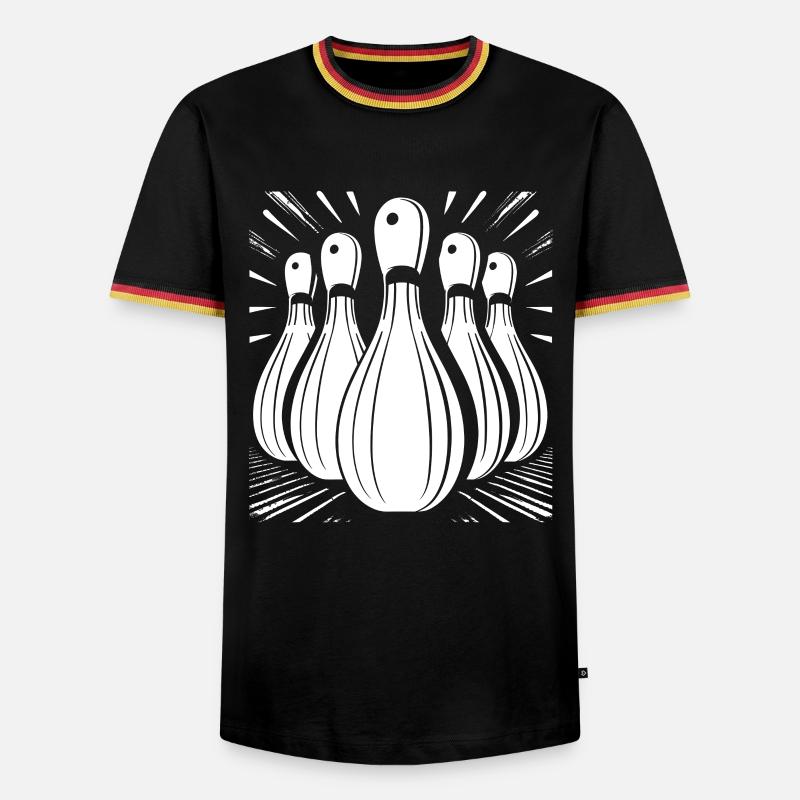 Bowling Graphics - Men's Ringer Shirt - black/tricolour