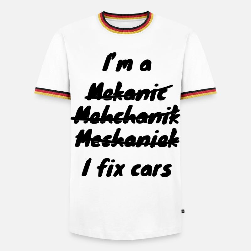 Ich bin Automechaniker # - Männer Kontrast-T-Shirt - Weiß/Dreifarbig