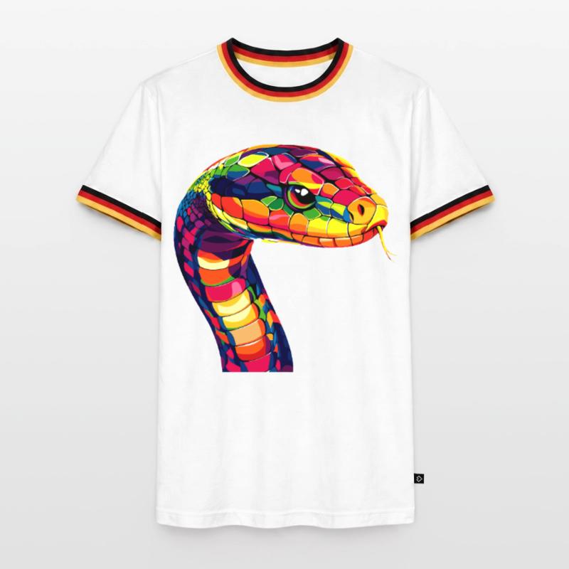 Snake Python Cobra Mamba Rattlesnake Snake Men's Ringer Shirt