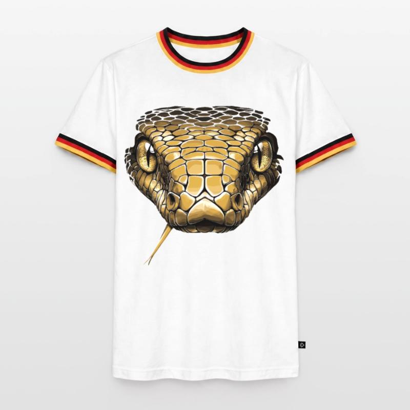 Snake Python Cobra Mamba Rattlesnake Snake Men's Ringer Shirt
