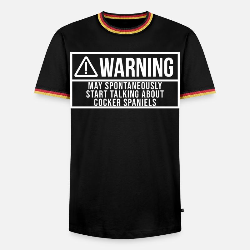 Cocker Spaniel - Männer Kontrast-T-Shirt - Schwarz/Dreifarbig