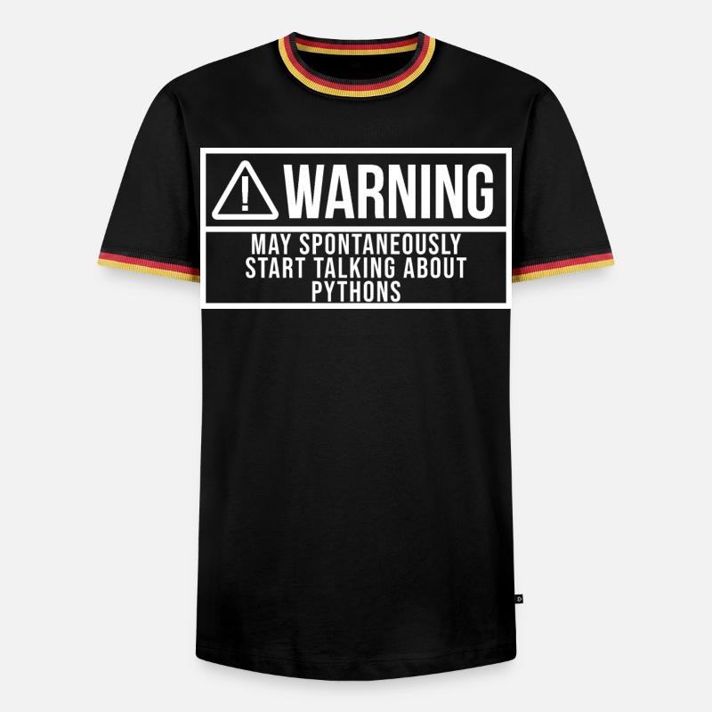 python - T-shirt contrasté Homme - noir/tricolore