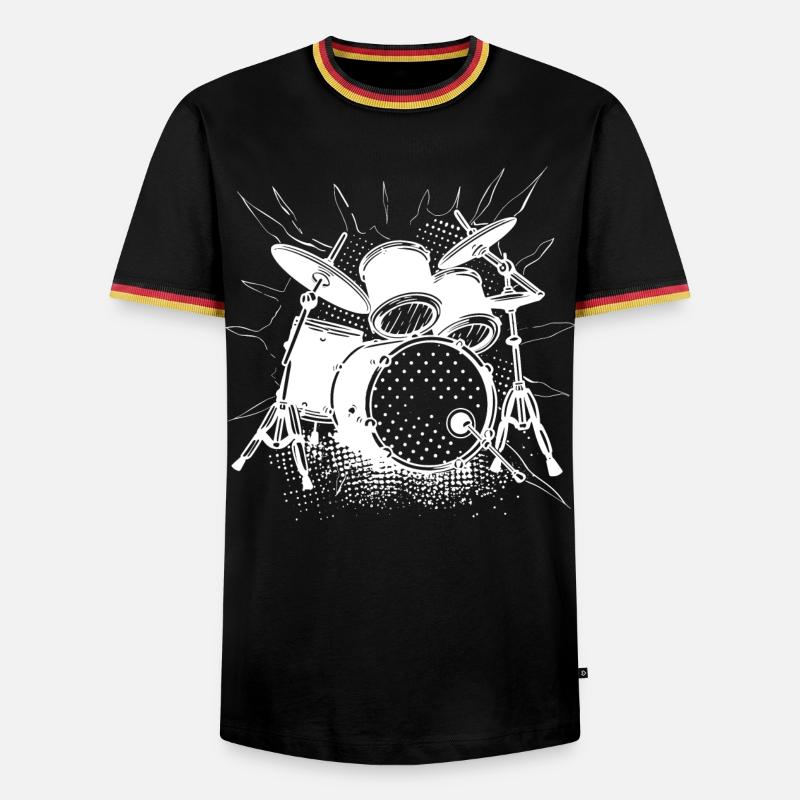 Drums Graphics - Men's Ringer Shirt - black/tricolour