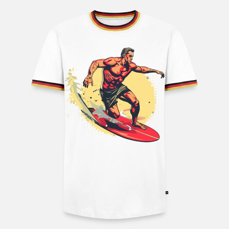 Surfer Graphics - Men's Ringer Shirt - white/tricolour