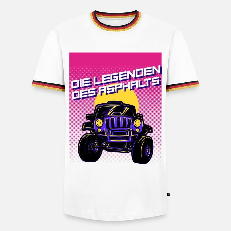 Die Legenden des Asphalts - Männer Kontrast-T-Shirt - Weiß/Dreifarbig