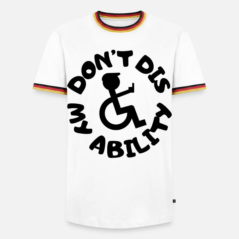 Don't deny my disability # - Men's Ringer Shirt - white/tricolour