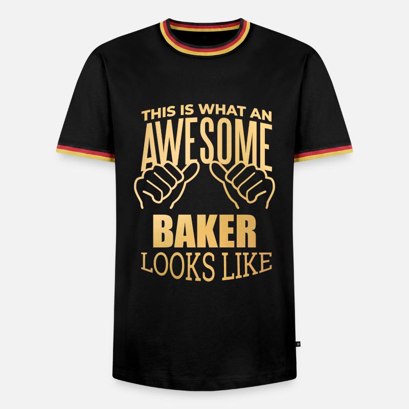 Baking - Men's Ringer Shirt - black/tricolour