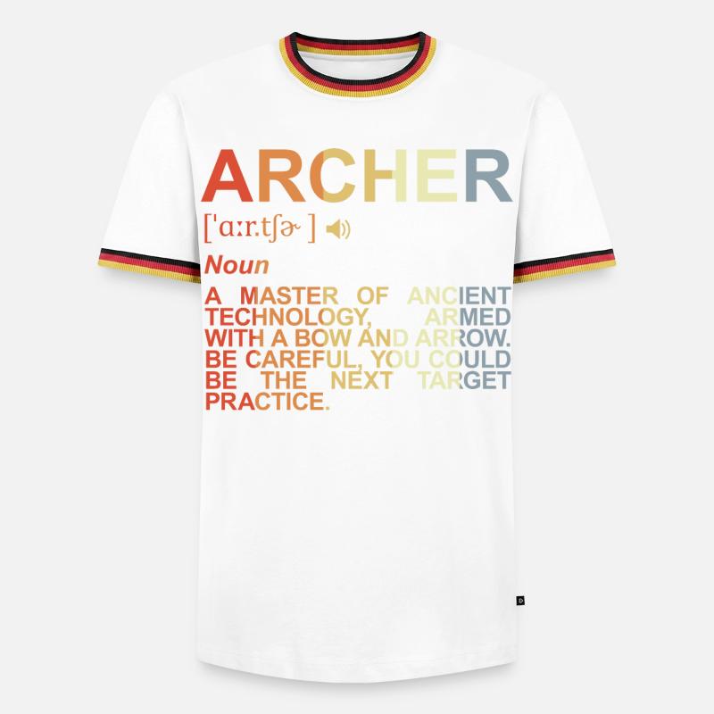 Archer Explication des termes - T-shirt contrasté Homme - blanc/tricolore