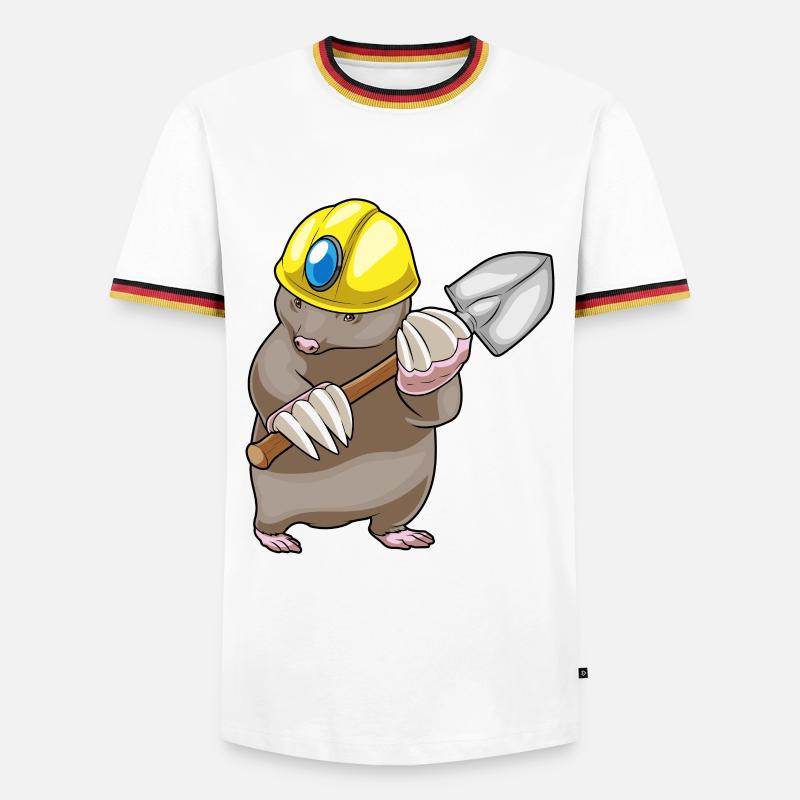 Mole Miner Shovel Mining - Men's Ringer Shirt - white/tricolour