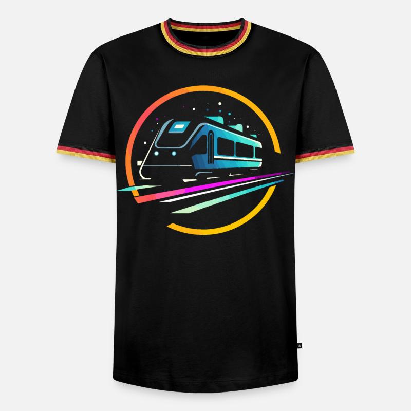 Train Comic - Men's Ringer Shirt - black/tricolour