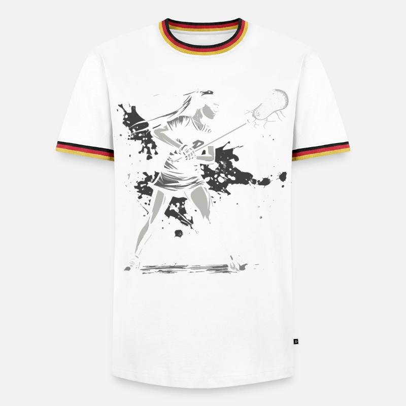 Lacrosse Player - Men's Ringer Shirt - white/tricolour