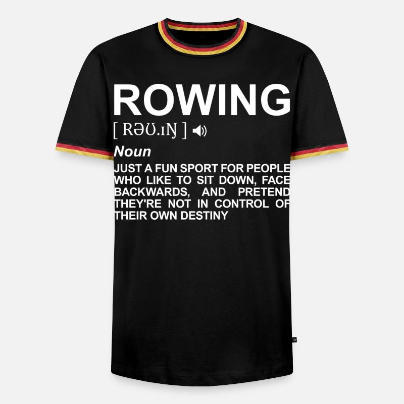 Rowing Dictionary - Men's Ringer Shirt - black/tricolour