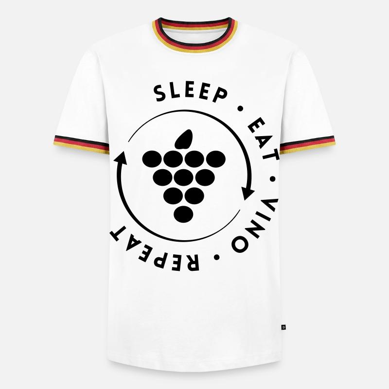 Weinkarussell - Männer Kontrast-T-Shirt - Weiß/Dreifarbig