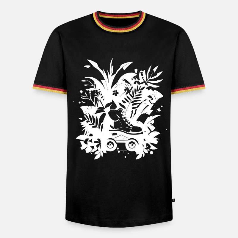 Roller Skating Comic - Men's Ringer Shirt - black/tricolour