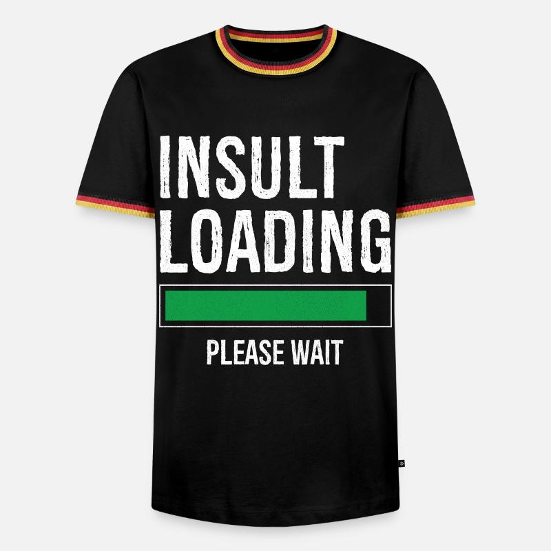 insult loading please wait - Männer Kontrast-T-Shirt - Schwarz/Dreifarbig