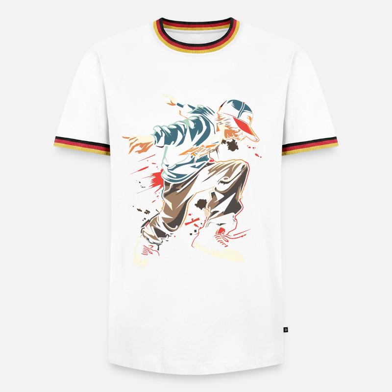 Breakdancer - Men's Ringer Shirt - white/tricolour