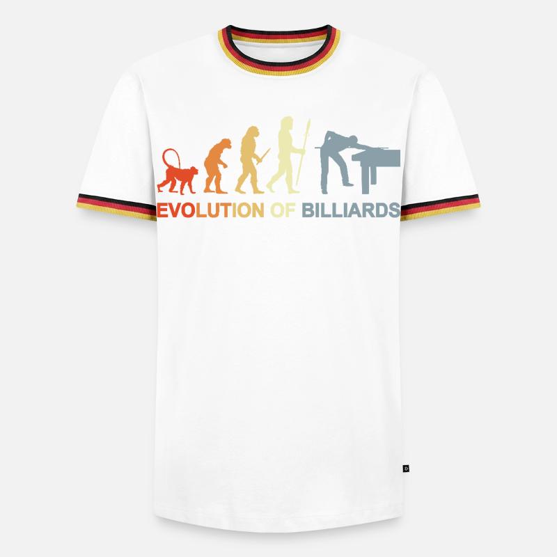 Pool Billiards Evolution - Men's Ringer Shirt - white/tricolour