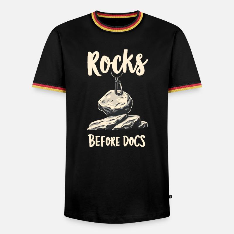 Rocks Before Docs - Men's Ringer Shirt - black/tricolour
