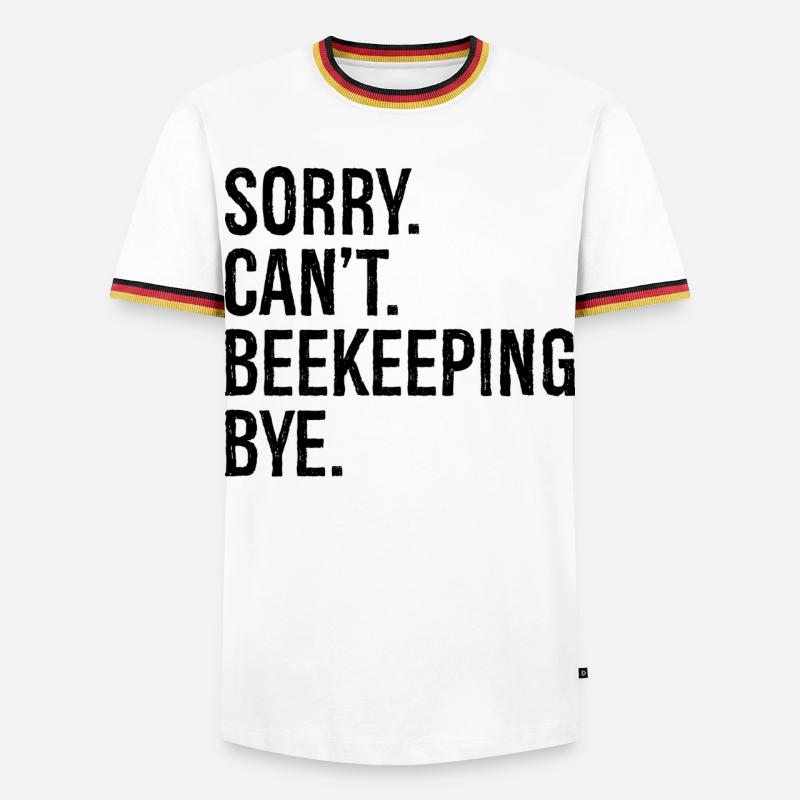 sorry can't beekeeping bye - Männer Kontrast-T-Shirt - Weiß/Dreifarbig