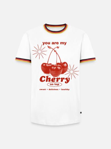 Cherry on Top – Sweet Perfection - Men's Ringer Shirt - white/tricolour