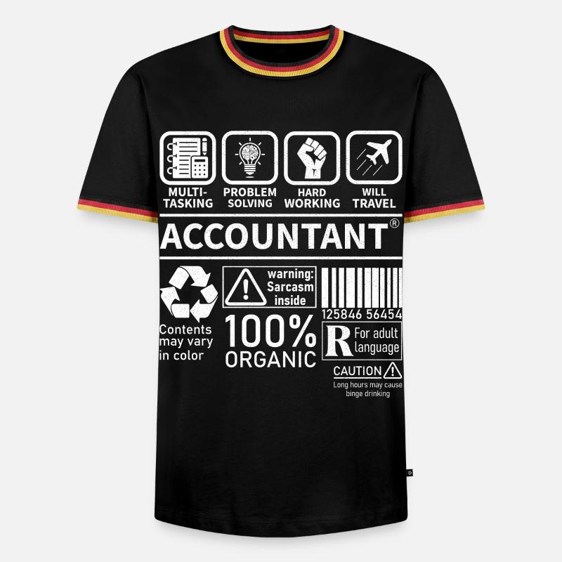 Accountant Multi Tasking Problem Solving - Männer Kontrast-T-Shirt - Schwarz/Dreifarbig