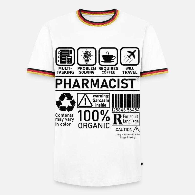 Pharmacist multi tasking problem solving - Männer Kontrast-T-Shirt - Weiß/Dreifarbig