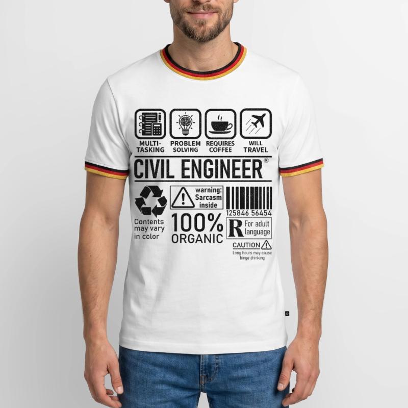 Civil Engineer multi tasking problem solving Men's Ringer Shirt