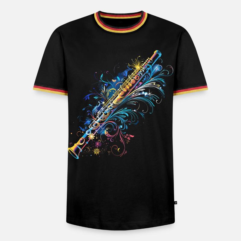 Flute Comic - Men's Ringer Shirt - black/tricolour