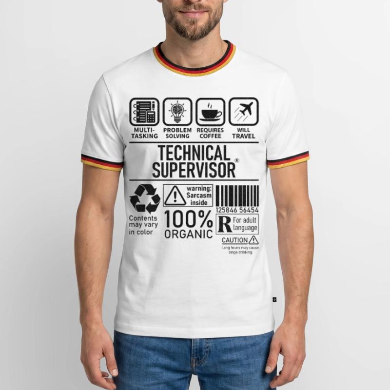 Technical Supervisor multi tasking problem solving Männer Kontrast-T-Shirt