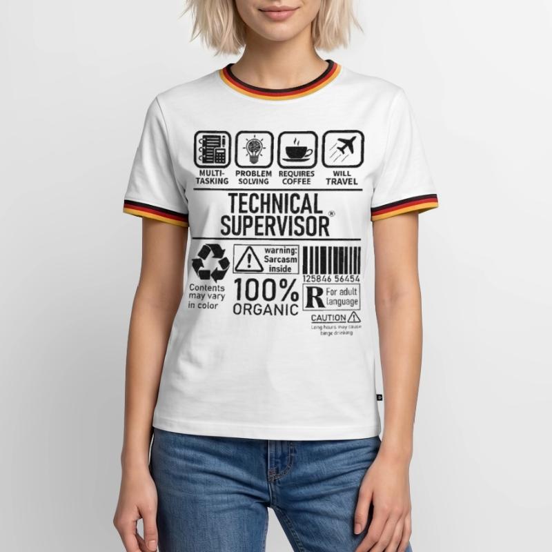 Technical Supervisor multi tasking problem solving Männer Kontrast-T-Shirt