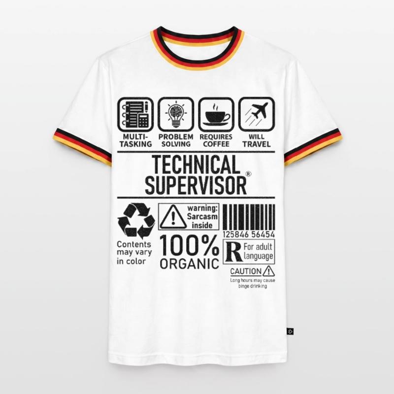 Technical Supervisor multi tasking problem solving Männer Kontrast-T-Shirt