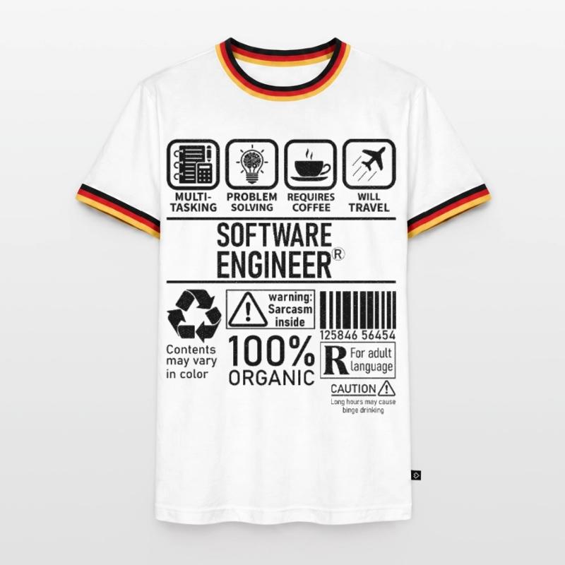 Software Engineer multi tasking problem solving Men's Ringer Shirt
