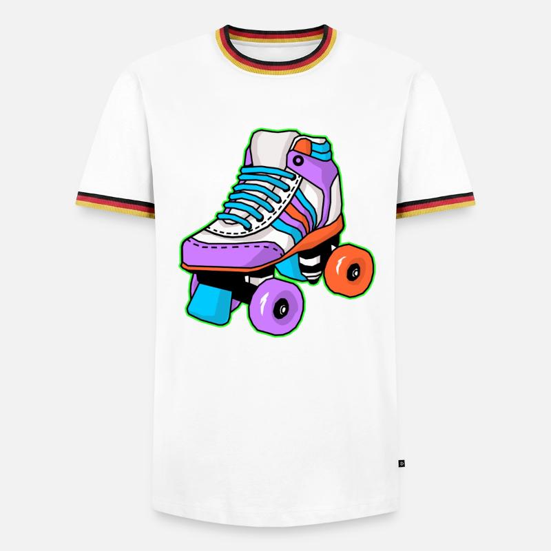 Roller Skating Skater - Men's Ringer Shirt - white/tricolour