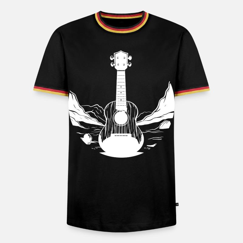 Ukulele Graphics - Men's Ringer Shirt - black/tricolour