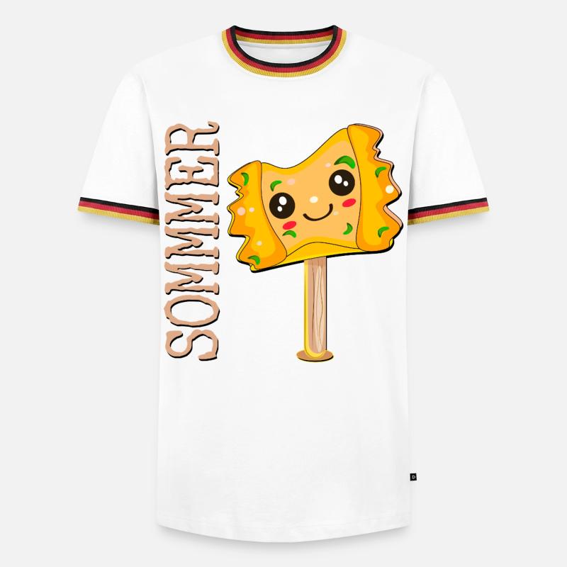 SOMMER EISCREME MAULTASCHEN - Männer Kontrast-T-Shirt - Weiß/Dreifarbig