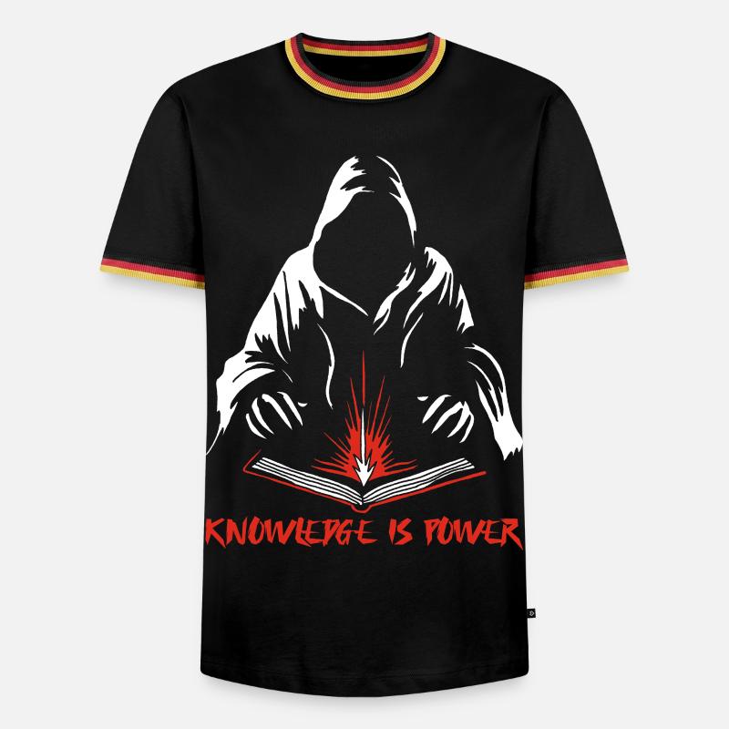 Knowledge is power - Men's Ringer Shirt - black/tricolour
