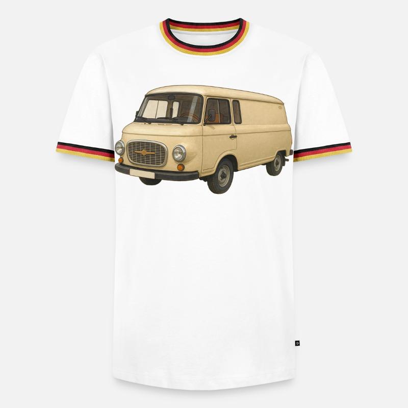 B1000 als Comic - Männer Kontrast-T-Shirt - Weiß/Dreifarbig