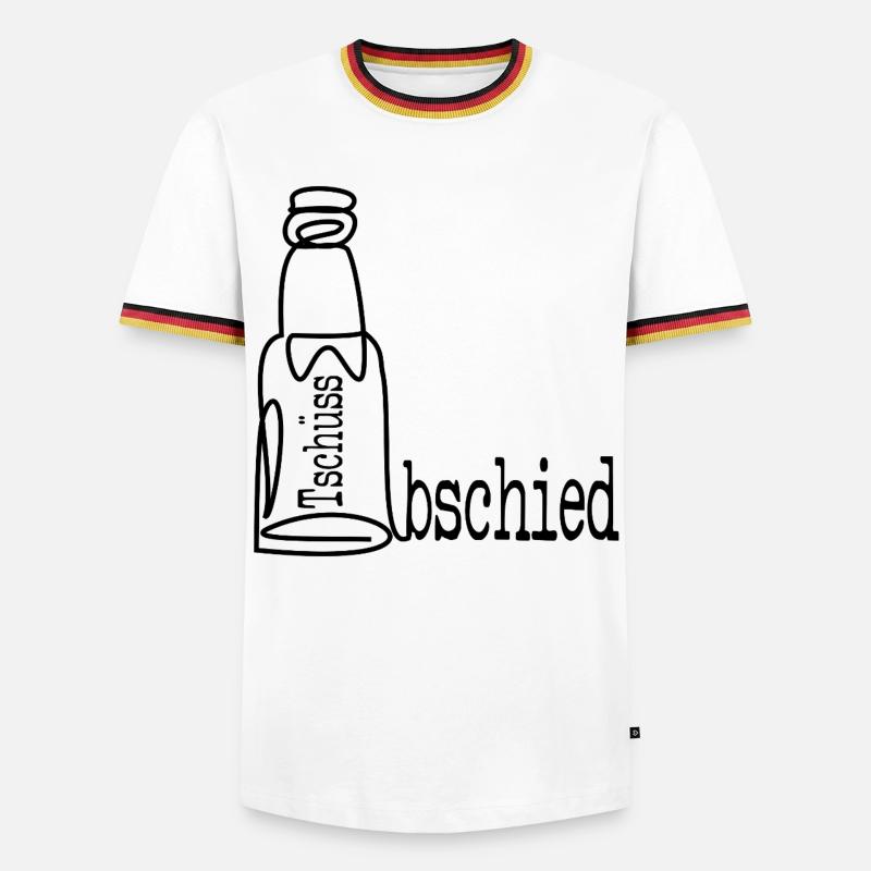 ABSCHIEDSPARTY ABSCHIED BIER - Männer Kontrast-T-Shirt - Weiß/Dreifarbig